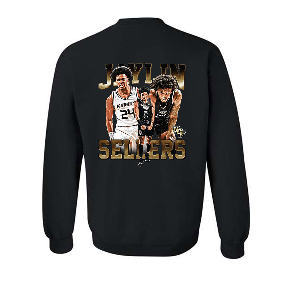 Central Florida - NCAA Men's Basketball : Jaylin Sellers - Player Collage Crewneck Sweatshirt-1