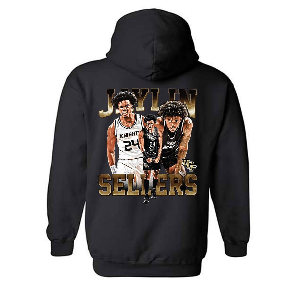 Central Florida - NCAA Men's Basketball : Jaylin Sellers - Player Collage Hooded Sweatshirt-1