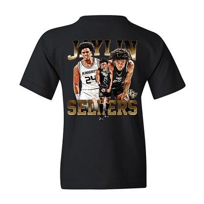 Central Florida - NCAA Men's Basketball : Jaylin Sellers - Player Collage Youth T-Shirt-1