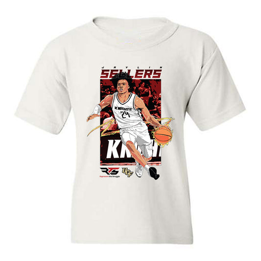 Central Florida - NCAA Men's Basketball : Jaylin Sellers - Individual Caricature Youth T-Shirt-0