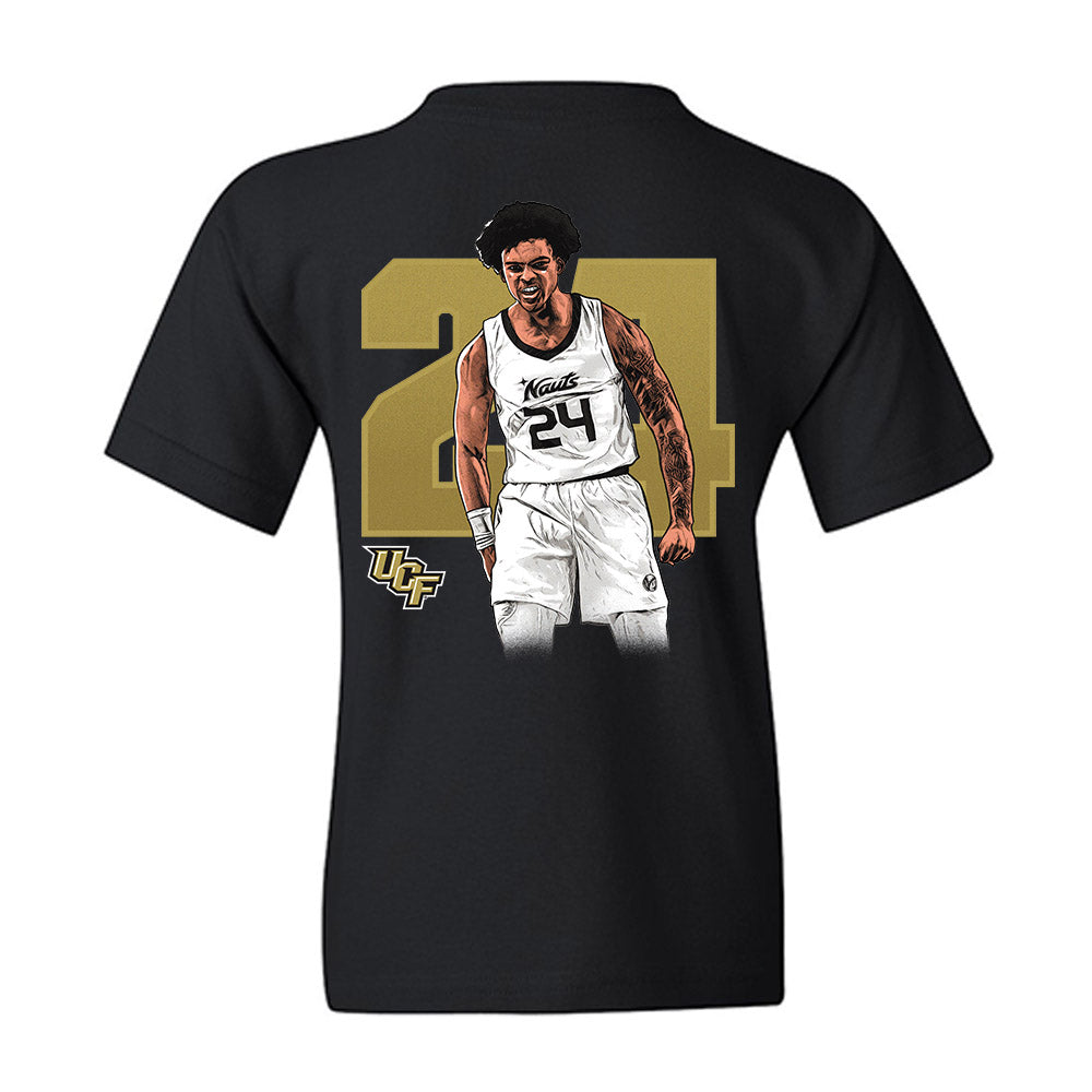 Central Florida - NCAA Men's Basketball : Jaylin Sellers - Individual Caricature Youth T-Shirt-1