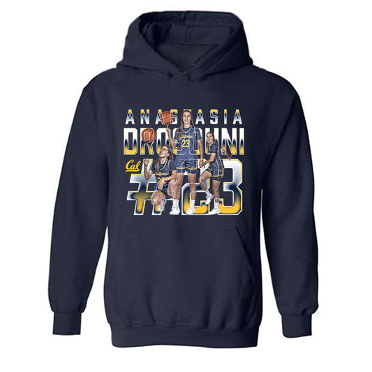 UC Berkeley - NCAA Women's Basketball : Anastasia Drosouni - Player Collage Hooded Sweatshirt-0