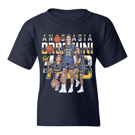 UC Berkeley - NCAA Women's Basketball : Anastasia Drosouni - Player Collage Youth T-Shirt-0