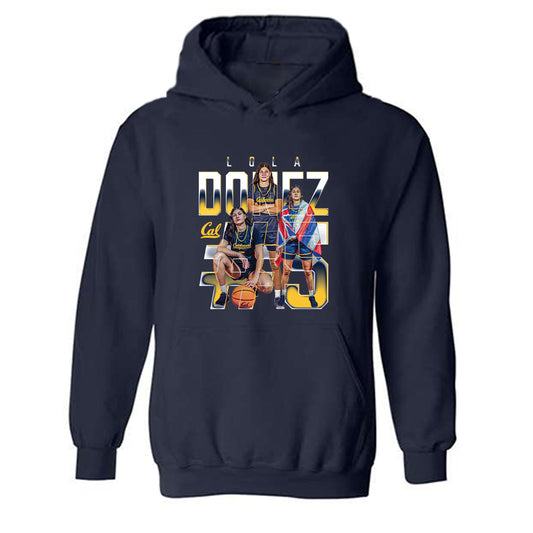 UC Berkeley - NCAA Women's Basketball : Lola Donez - Player Collage Hooded Sweatshirt-0