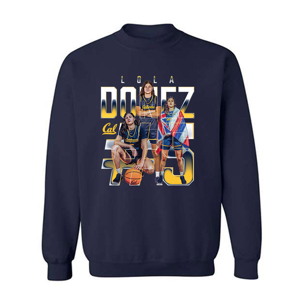 UC Berkeley - NCAA Women's Basketball : Lola Donez - Player Collage Crewneck Sweatshirt-0