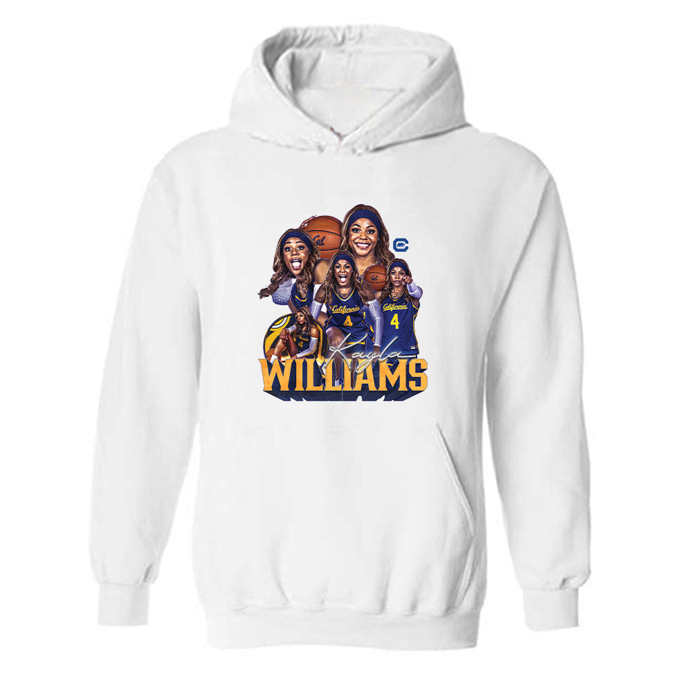 UC Berkeley - NCAA Women's Basketball : Kayla Williams - Player Collage Hooded Sweatshirt-0