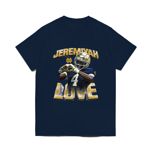 Notre Dame - NCAA Football : Jeremiyah Love - Collage Comfort Colors T-Shirt-0
