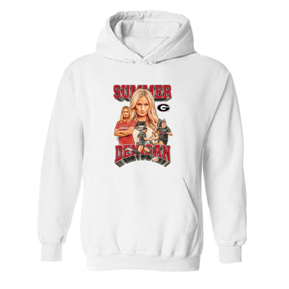 Georgia - NCAA Women's Soccer : Summer Denigan - Player Collage Hooded Sweatshirt-0