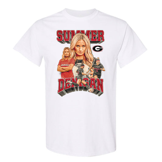 Georgia - NCAA Women's Soccer : Summer Denigan - Player Collage T-Shirt-0