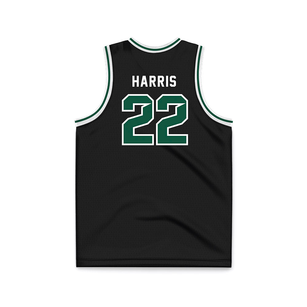 Cleveland State - NCAA Men's Basketball : Josiah Harris - Black Basketball Jersey-1