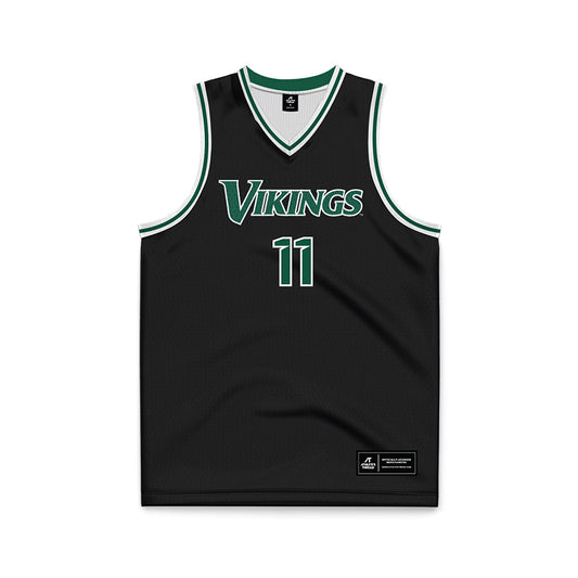 Cleveland State - NCAA Men's Basketball : Waqo Tessema - Black Basketball Jersey-0
