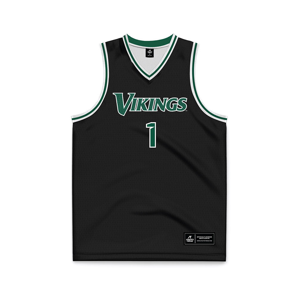 Cleveland State - NCAA Men's Basketball : Ice Emery - Black Basketball Jersey-0