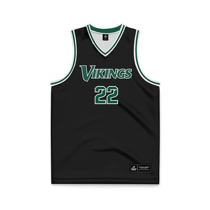 Cleveland State - NCAA Men's Basketball : Josiah Harris - Black Basketball Jersey-0