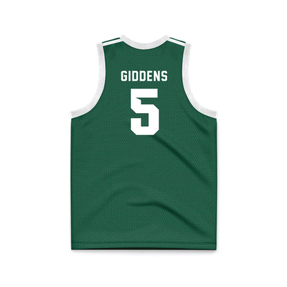 Cleveland State - NCAA Men's Basketball : David Giddens - Green Basketball Jersey-1