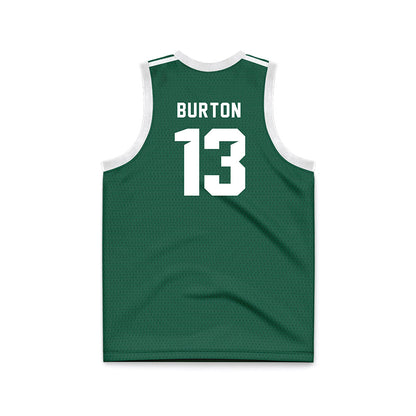 Cleveland State - NCAA Men's Basketball : Lucas Burton - Green Basketball Jersey-1
