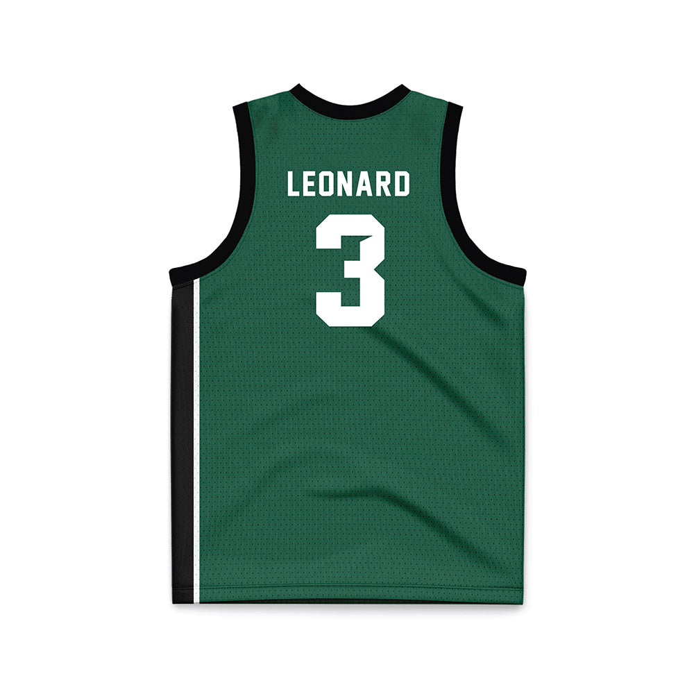 Cleveland State - NCAA Women's Basketball : Jada Leonard - Green Basketball Jersey-1