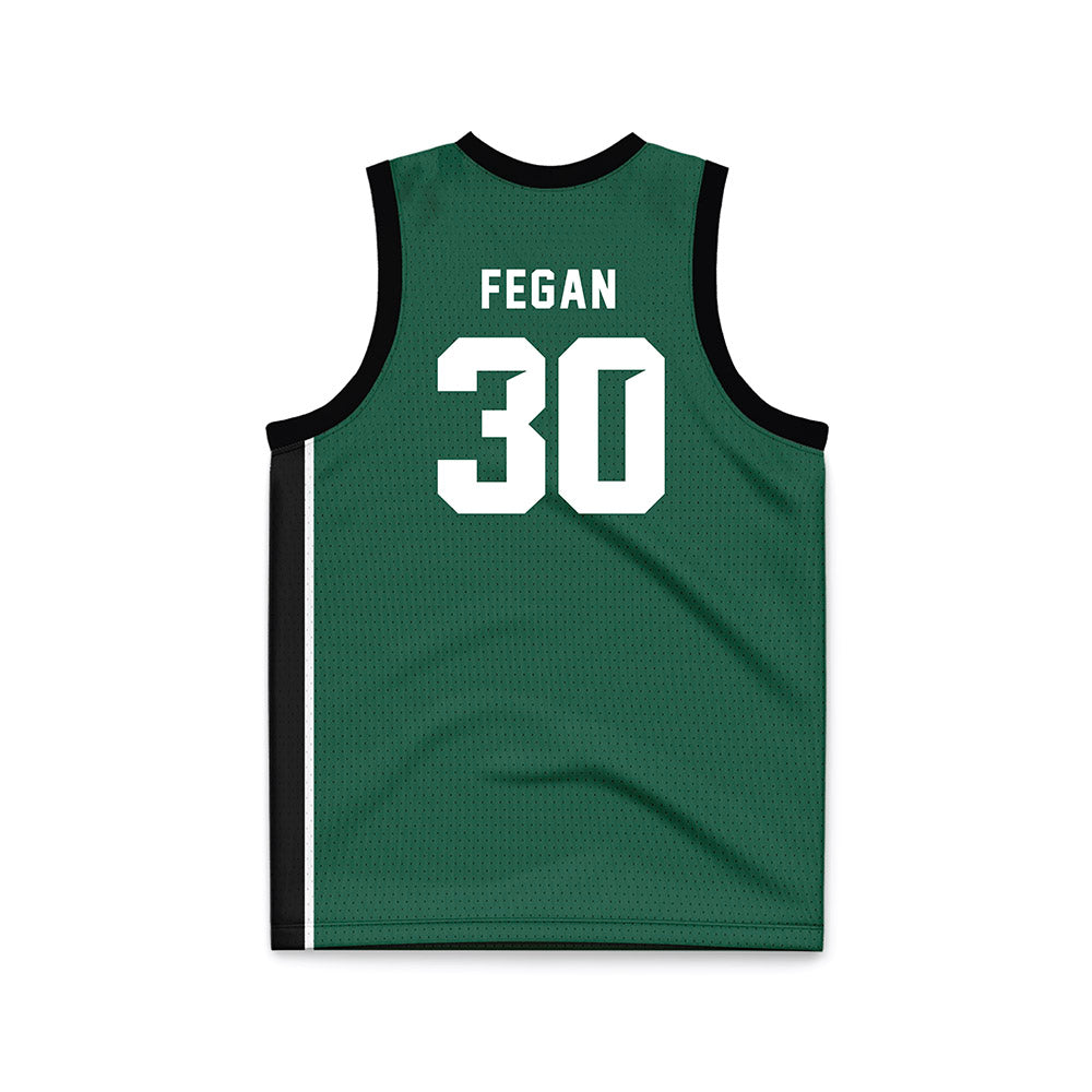 Cleveland State - NCAA Women's Basketball : Macey Fegan - Green Basketball Jersey-1