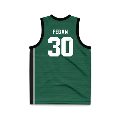 Cleveland State - NCAA Women's Basketball : Macey Fegan - Green Basketball Jersey-1