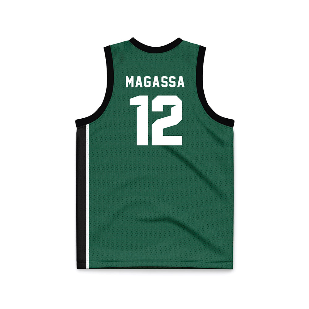 Cleveland State - NCAA Women's Basketball : Ayisse Magassa - Green Basketball Jersey-1