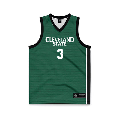 Cleveland State - NCAA Women's Basketball : Jada Leonard - Green Basketball Jersey-0