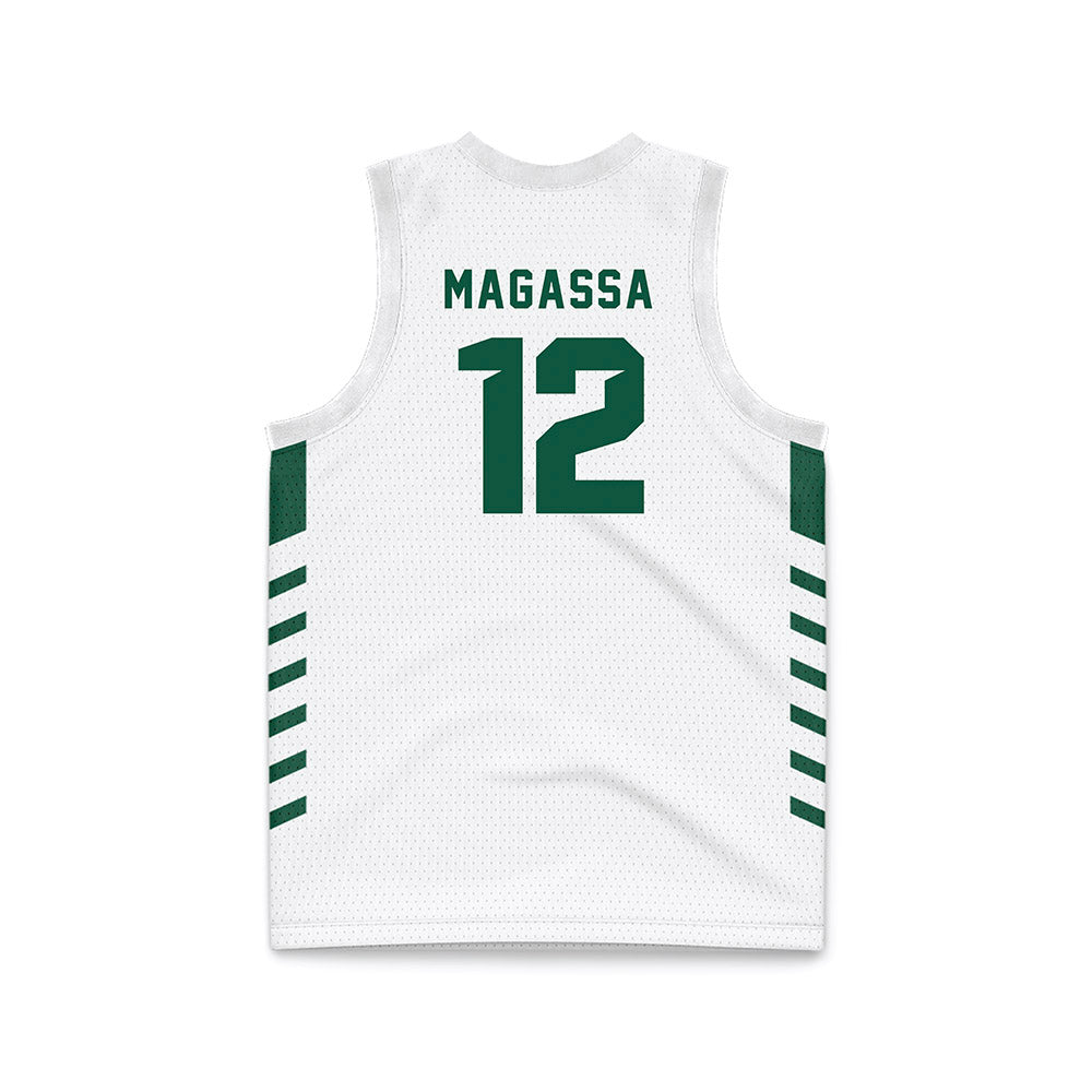 Cleveland State - NCAA Women's Basketball : Ayisse Magassa - White Retro Basketball Jersey-1