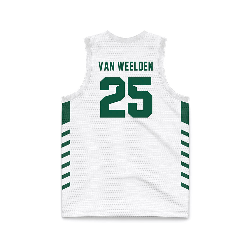 Cleveland State - NCAA Women's Basketball : Ella Van Weelden - White Retro Basketball Jersey-1