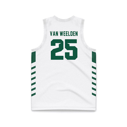 Cleveland State - NCAA Women's Basketball : Ella Van Weelden - White Retro Basketball Jersey-1
