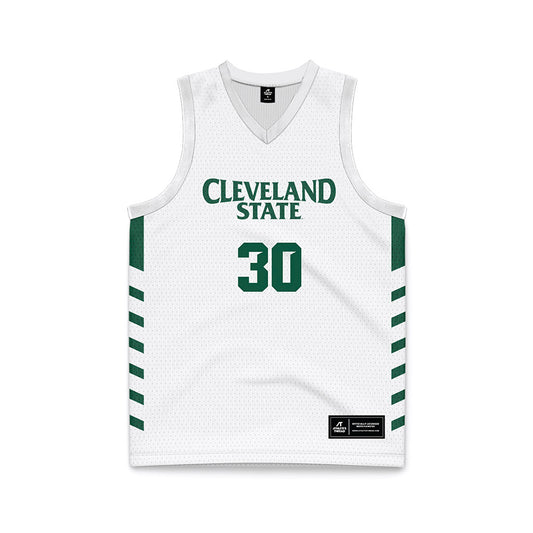 Cleveland State - NCAA Women's Basketball : Macey Fegan - White Retro Basketball Jersey-0