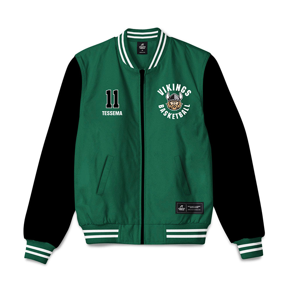 Cleveland State - NCAA Men's Basketball : Waqo Tessema - Bomber Jacket-0