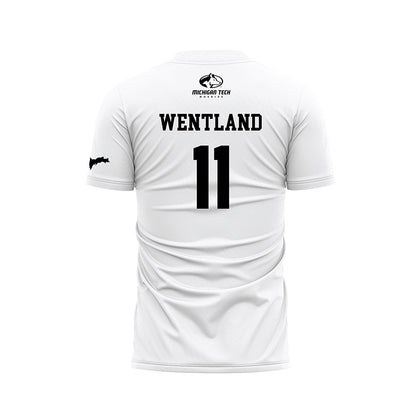 Michigan Tech - NCAA Women's Soccer : Marissa Wentland - White Soccer Jersey-1