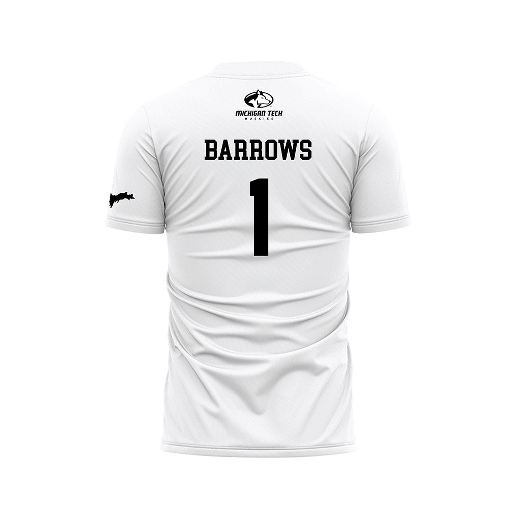 Michigan Tech - NCAA Women's Soccer : Brianna Barrows - White Soccer Jersey-1