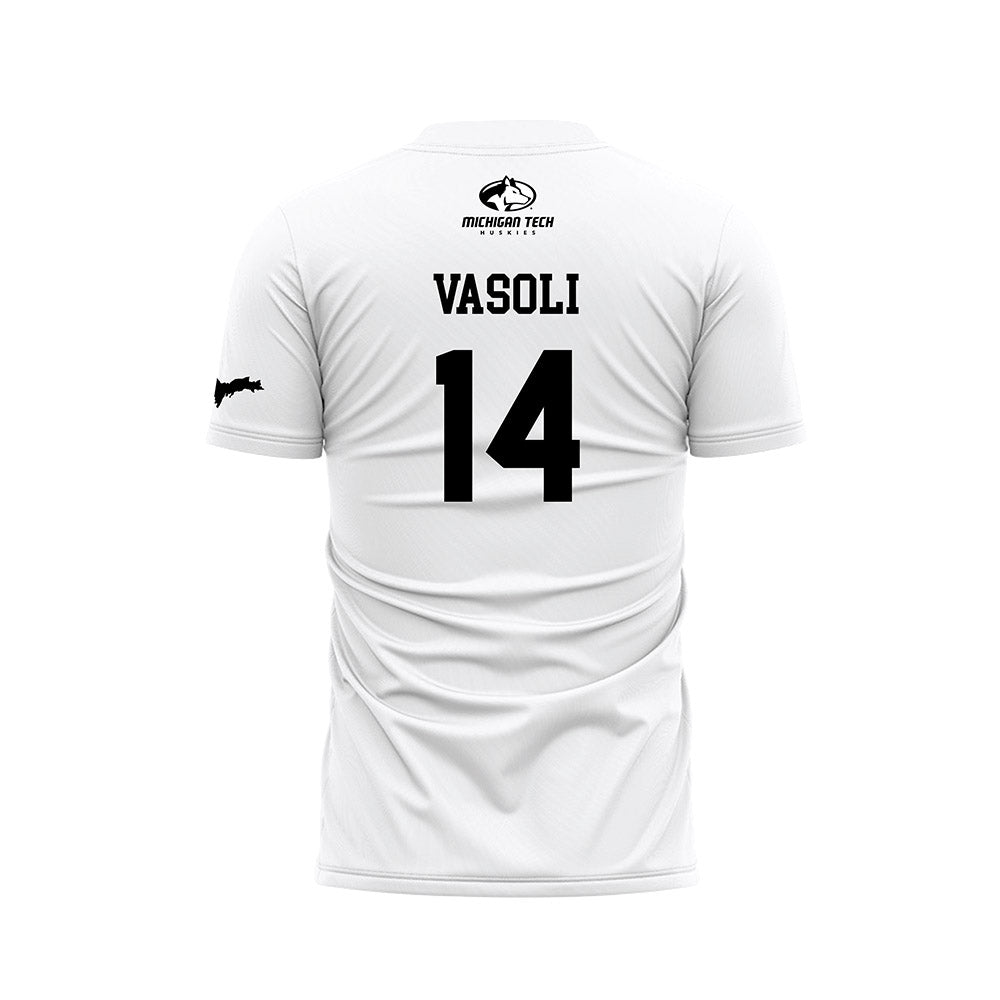 Michigan Tech - NCAA Women's Soccer : Bella Vasoli - White Soccer Jersey-1