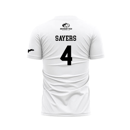 Michigan Tech - NCAA Women's Soccer : Abbey Sayers - White Soccer Jersey-1
