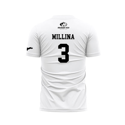 Michigan Tech - NCAA Women's Soccer : Allie Millina - White Soccer Jersey-1