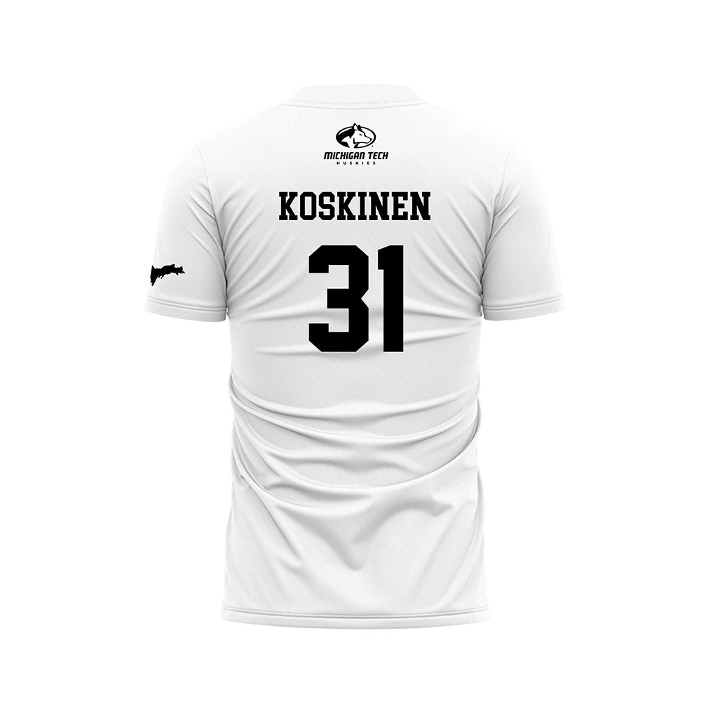 Michigan Tech - NCAA Women's Soccer : Karli Koskinen - White Soccer Jersey-1