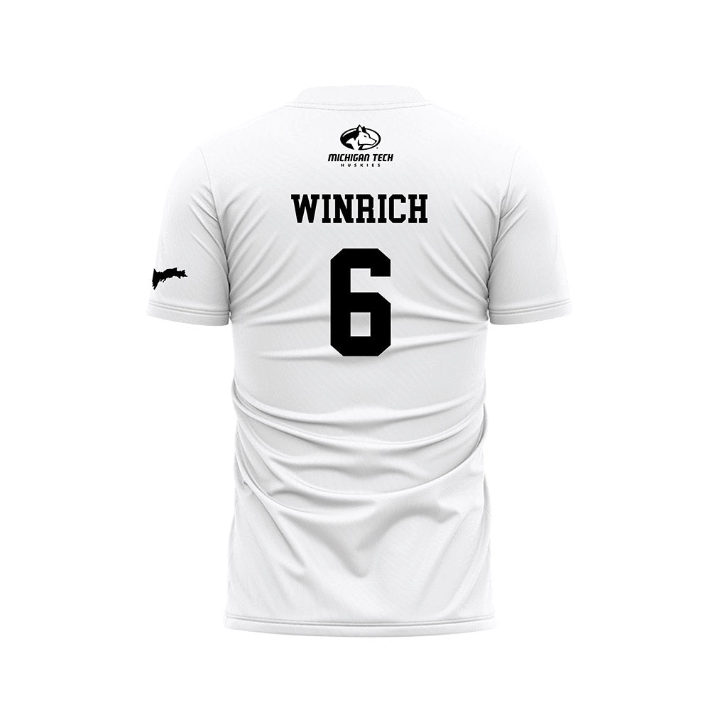 Michigan Tech - NCAA Women's Soccer : Ryley Winrich - White Soccer Jersey-1