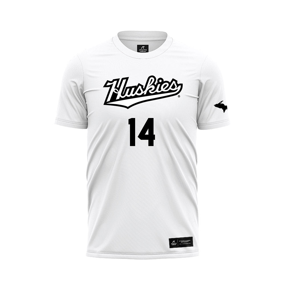 Michigan Tech - NCAA Women's Soccer : Bella Vasoli - White Soccer Jersey-0