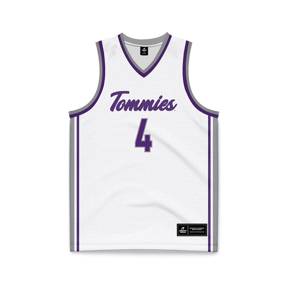 UST - NCAA Men's Basketball : Nolan Minessale - White Basketball Jersey-0