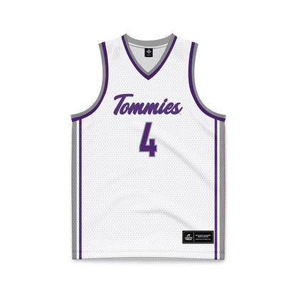 UST - NCAA Men's Basketball : Nolan Minessale - White Basketball Jersey-0
