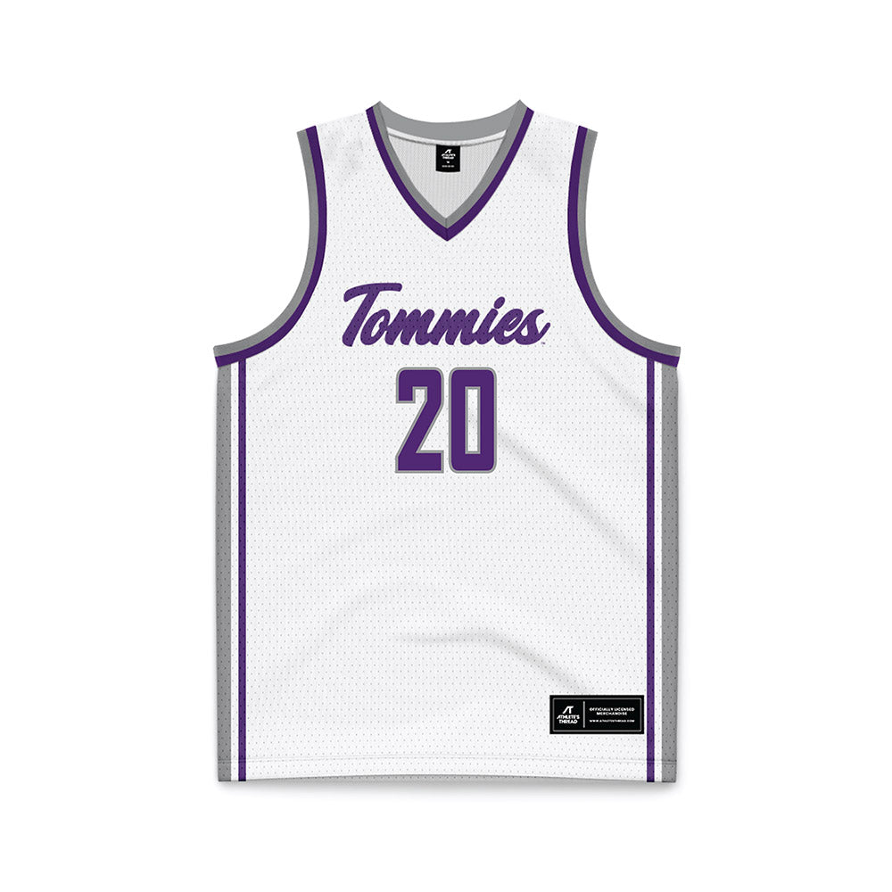UST - NCAA Men's Basketball : Jack Tauer - White Basketball Jersey-0