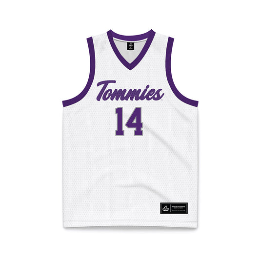 UST - NCAA Women's Basketball : Autumn McCall - White Basketball Jersey-0
