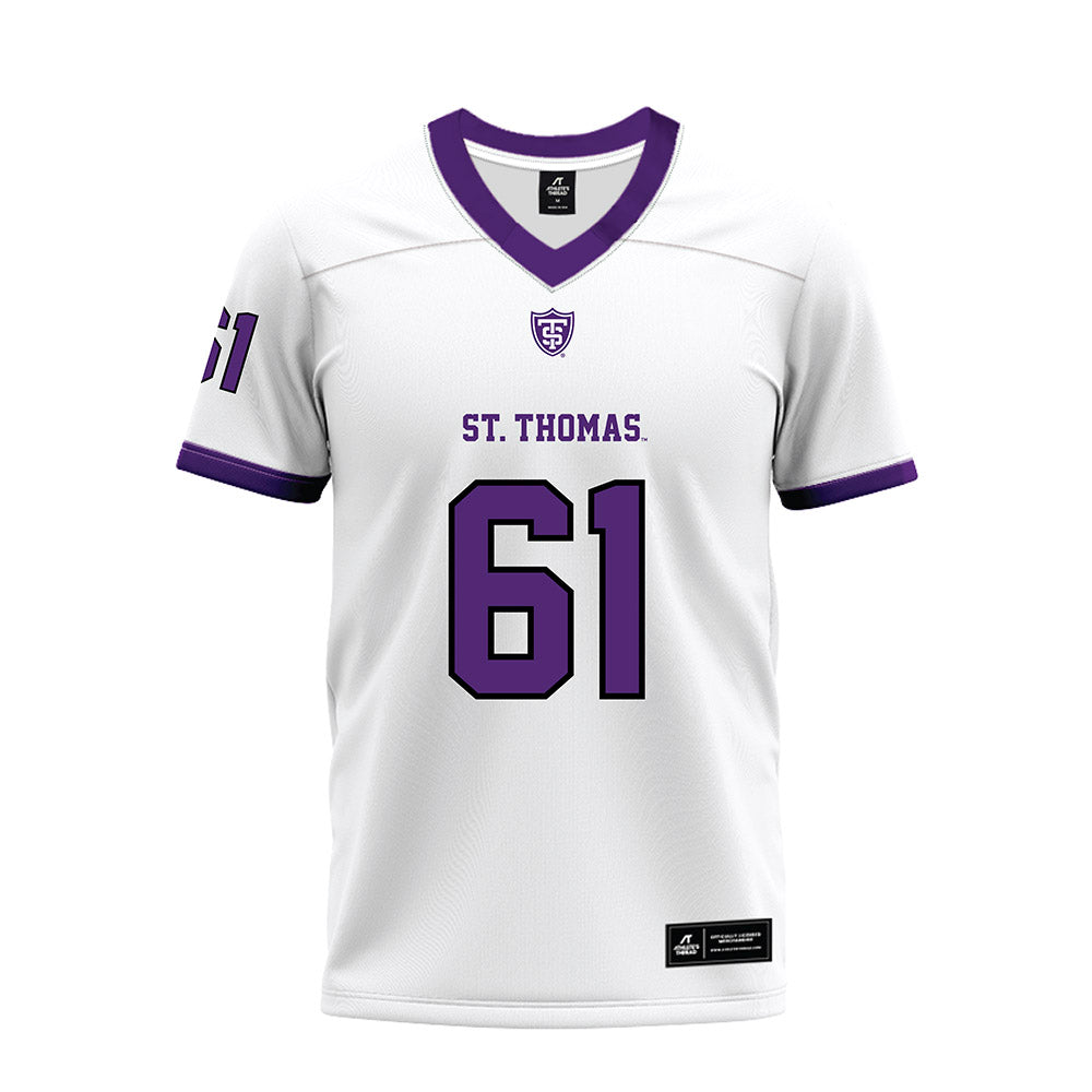UST - NCAA Football : Marcus Johnson - White Premium Football Jersey-0