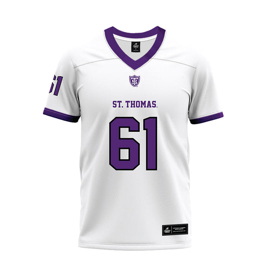 UST - NCAA Football : Marcus Johnson - White Premium Football Jersey-0