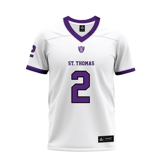 UST - NCAA Football : Logan Cassady - White Premium Football Jersey-0