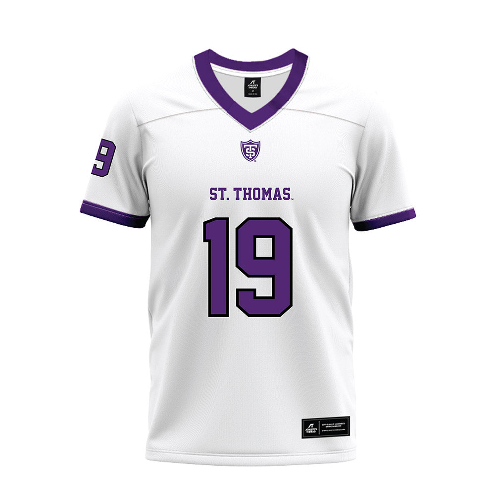 UST - NCAA Football : Owen Lyons - White Premium Football Jersey-0