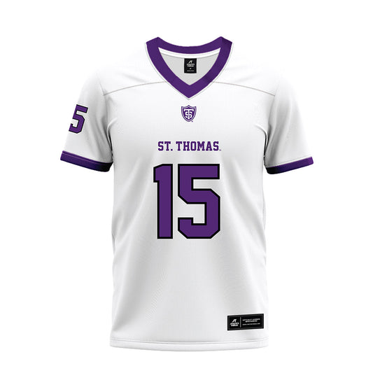 UST - NCAA Football : Pierce McCrary - White Premium Football Jersey-0