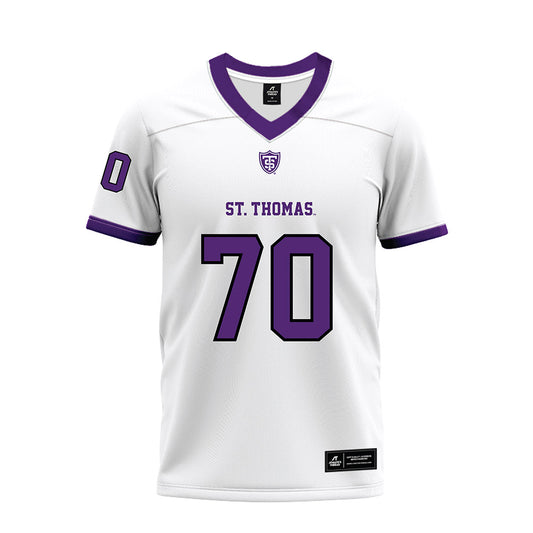 UST - NCAA Football : Hudson Cleary - White Premium Football Jersey-0
