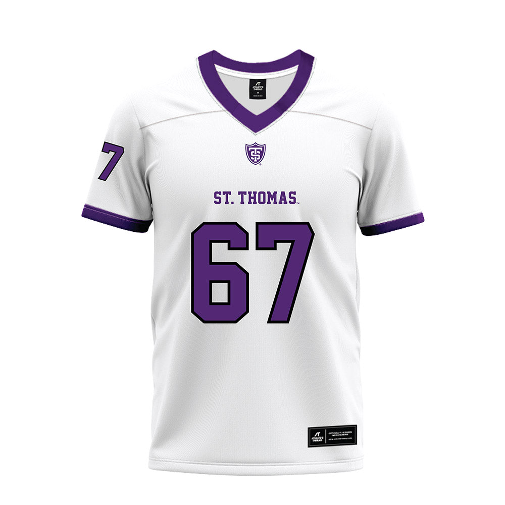 UST - NCAA Football : Jason Laliberte Jr - White Premium Football Jersey-0