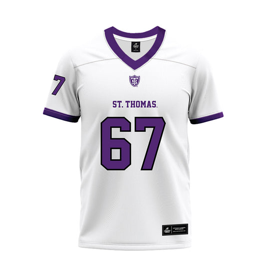 UST - NCAA Football : Jason Laliberte Jr - White Premium Football Jersey-0