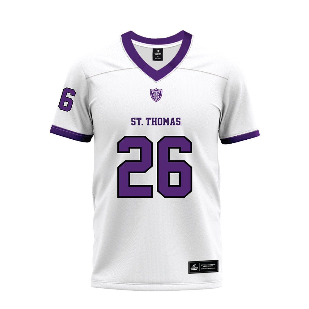 UST - NCAA Football : Joseph Koch - White Premium Football Jersey-0